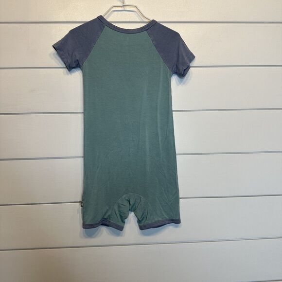 KYTE BABY Shortall Romper 4T Blue Seafoam Slate Shortie Boy Girl Bamboo - Picture 5 of 8